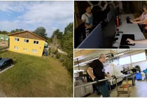 Завораживающая съемка дрона внутри офисных и производственных помещений