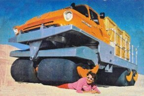 Albee Rolligon: инновационный транспортный грузовик 1950-х годов на катках сверхнизкого давления