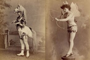 Винтажные фотографии танцовщиц бурлеска и их изысканных костюмов, 1890 г