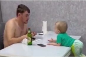 Жаркий спор с батей на кухне