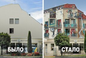 Французский художник превращает стены домов в 3D-фрески