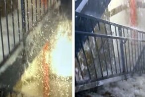 Сломанный стояк в квартире создал искусственный водопад