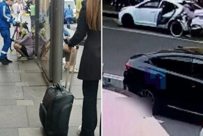 В центре Петербурга девушка на велосипеде врезалась в открытую дверь автомобиля