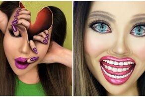 Визажист создает невероятные иллюзии на лице только с помощью кистей