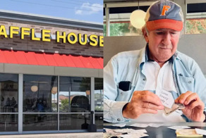 Мужчина раздает незнакомцам деньги и записки с пожеланиями