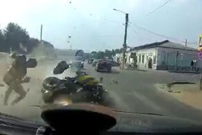 Жёсткое ДТП с участием мотоциклиста в Ивановской области