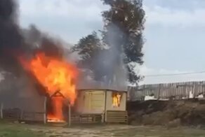 В Ростовской области чиновник решил избавиться от сухой травы и спалил половину этнического центра