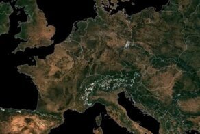 Спутник показал масштабы засухи в Европе