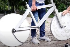 Взгляните на полностью функциональный 130-килограммовый бетонный велосипед