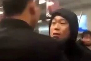 Парень технично уложил агрессивного гопника
