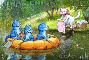 Коты минской художницы Ирины Зенюк. 2022 г
