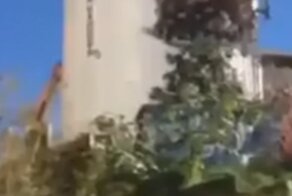 Снос водонапорной башни пошёл не по плану