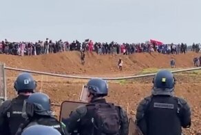 Во Франции эко-активисты устроили жесткую массовую драку с полицией, защищая природу