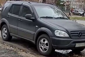 В Омске наглые водители устроили парковку на газоне и заезжают на неё через тротуар