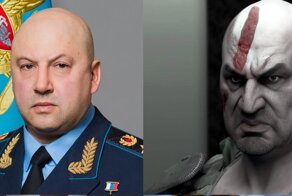 Нейросеть создала гибрид Суровикина и бога войны Кратоса