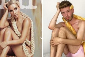 17 забавных косплеев на знаменитостей, которые блогер-юморист смастерил из того, что нашёл под рукой
