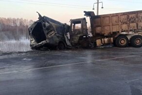 Авария дня. Четыре человека сгорели в «скорой» после страшного ДТП под Томском