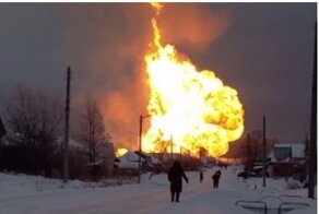 В Чувашии загорелся газопровод, который качает топливо в Европу