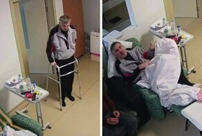 Ест, курит, хулиганит с медсестрами. Пенитенциарная служба Грузии опубликовала ролик с Саакашвили из тюремной больницы