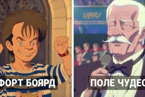 Как выглядели бы известные российские телешоу, будь они сняты в стиле аниме
