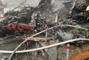 В Киевской области возле детского сада рухнул вертолёт