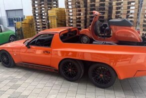 Уникальный Porsche 944, преобразованный в шестиколесный пикап, продают в Германии