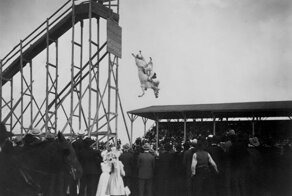Ныряющая лошадь: старые фотографии самых опасных каскадёрских шоу. 1900-1970-е годы