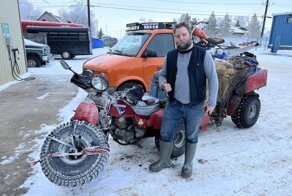 Познакомьтесь с парнем, который проехал на трёхколесном мотоцикле Honda более 2000 километров по Канаде зимой