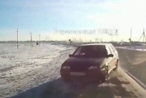 Авария дня. Даже не оставил шанса встречной автомобилистке