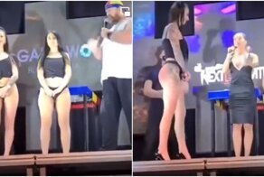 Задорные соревнования по шлепкам по попе