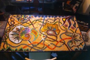 Мозаичный кухонный стол - своими руками