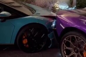 Парковщик казино въехал на Lamborghini… в другой Lamborghini
