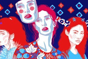 Народные русские промыслы в виде девушек