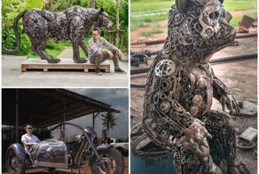Удивительные скульптуры из металлолома