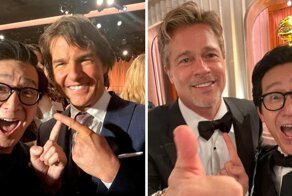 Актёр публикует фото с голливудскими звёздами, где выглядит как фанат, попавший на крутую тусовку