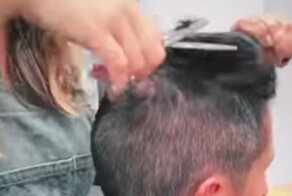 Реакция женщины на новую причёску мужа