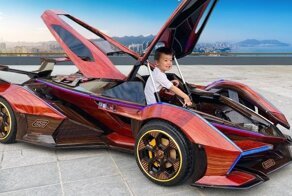 Уменьшенная полнофункциональная копия Lamborghini V12 Vision Gran Turismo для ребёнка