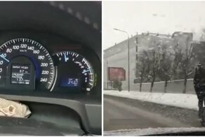 Cлабоумие и отвага. На моноколесе с большой скоростью и по снежной каше