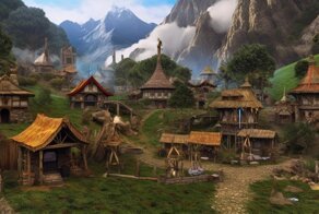 Перерисовка замка и армии фракции Оплот из HoMM III силами нейросети