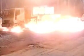 Под Челябинском водитель автокрана задел ЛЭП и едва не сгорел от удара током