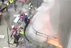 На стройке в Москве взорвался газовый баллон