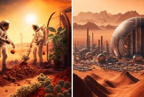 Красные пески, высокие технологии и таинственные поселенцы: как выглядело бы освоение Марса, по мнению ИИ