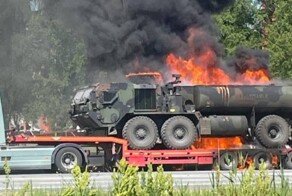 В Латвии кто-то поджёг военный бензовоз НАТО