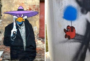 16 остроумных граффити от уличных художников