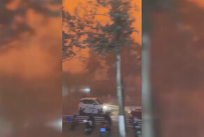 Песчаная буря обрушилась на Китай