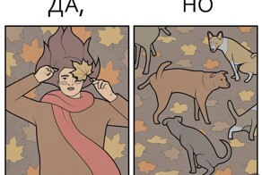 Комиксы из серии «Да, Но», посвящённые собакам и их владельцам