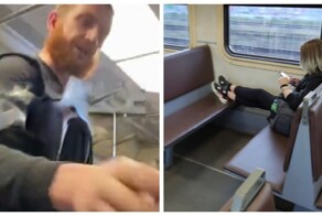 В московском метро мужчина набросился на девушку из-за того, что она закинула ноги на сиденье