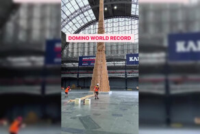 В Лондон поставили мировой рекорд по домино