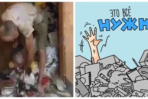 Россиянин, который живёт в мусоре, напугал своих соседей