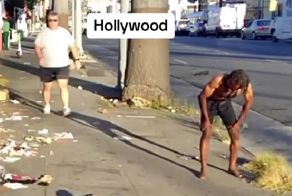 Настоящая «Аллея звёзд» в Голливуде попала на видео: с мусором, бомжами и неадекватами